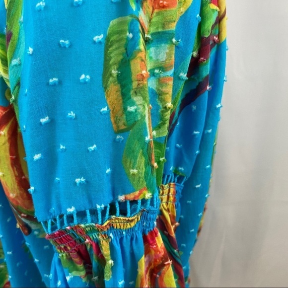 FARMRIO Banana Sky Blouse Blue Multi XS NWT - Picture 7 of 13